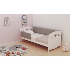 детская кровать эко 9 мдф мягкая (ч)